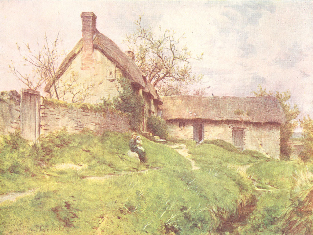 LONDON. A Cottages at Sutton Poyntz, Weymouth 1906 old antique print picture